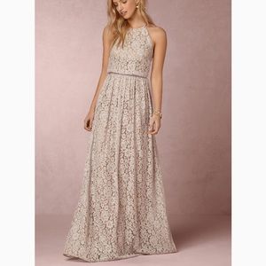 Donna Morgan Anthro BHLDN halter bridesmaid dress
